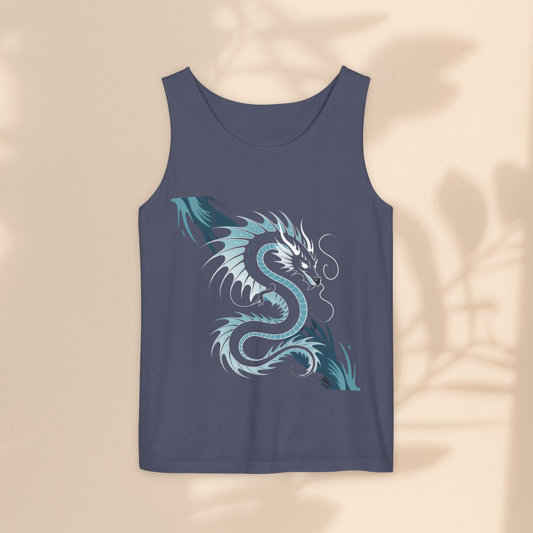 Dragon Art Unisex Tank Top - Stylish Summer Wear, Festival Apparel, Gift for Art Lovers, Beach Outfits, Cool Graphic Shirt
