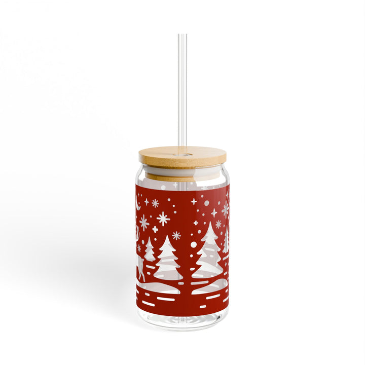 Christmas Deer Sipper Glass