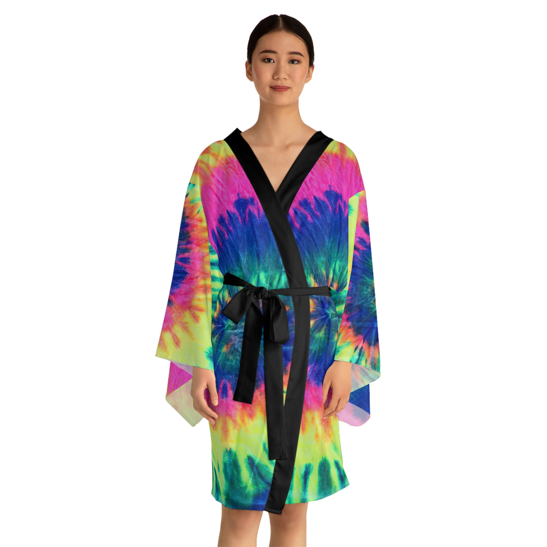 Long Sleeve Kimono Robe - Tie Dye