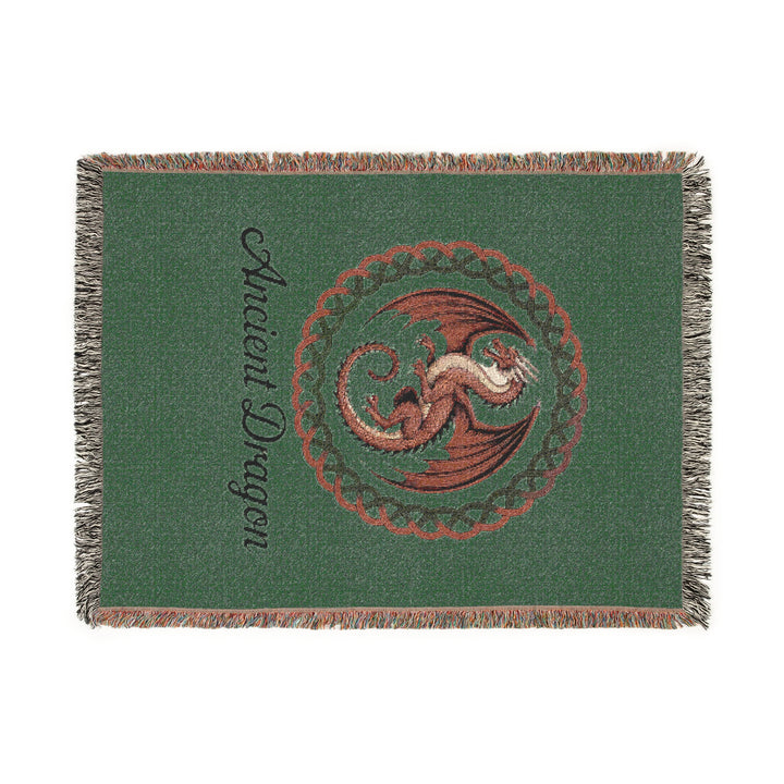 Ancient Dragon Woven Blanket – Cozy Mythical Throw, Fantasy Home Décor & Unique Gift for Dragon Lovers