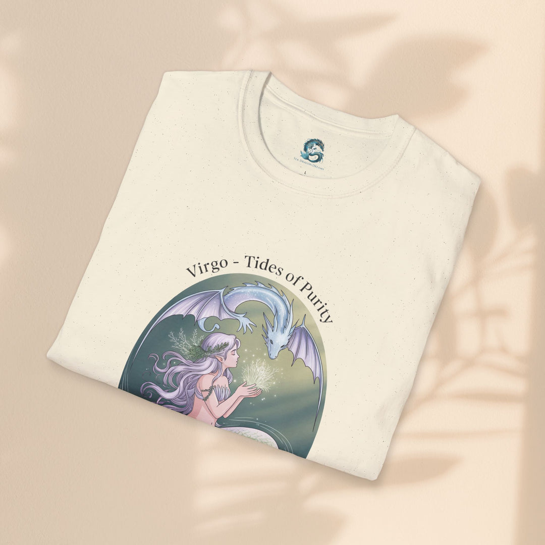 Mermaid Virgo T-Shirt, Ocean Art Tee, Summer Fashion, Gift for Beach Lovers, Sea Creature Apparel