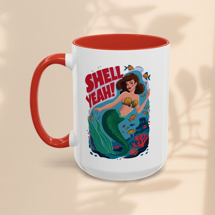 Accent Coffee Mug (11, 15oz) - Shell Yeah