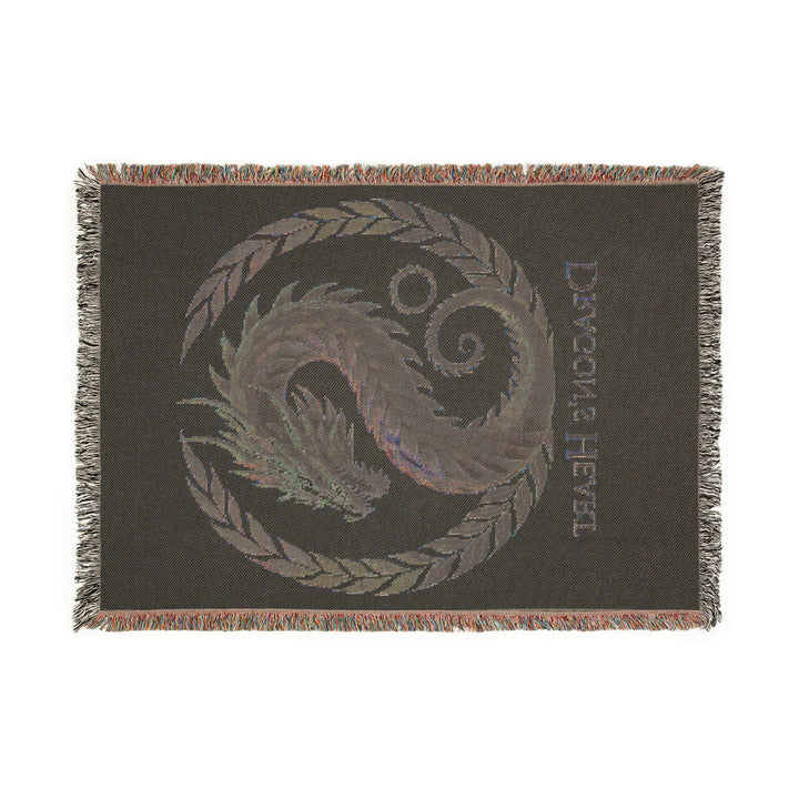 Dragon Heart Woven Blanket – Cozy Throw, Bohemian Home Décor, Unique Wall Tapestry & Gift for Fantasy Lovers