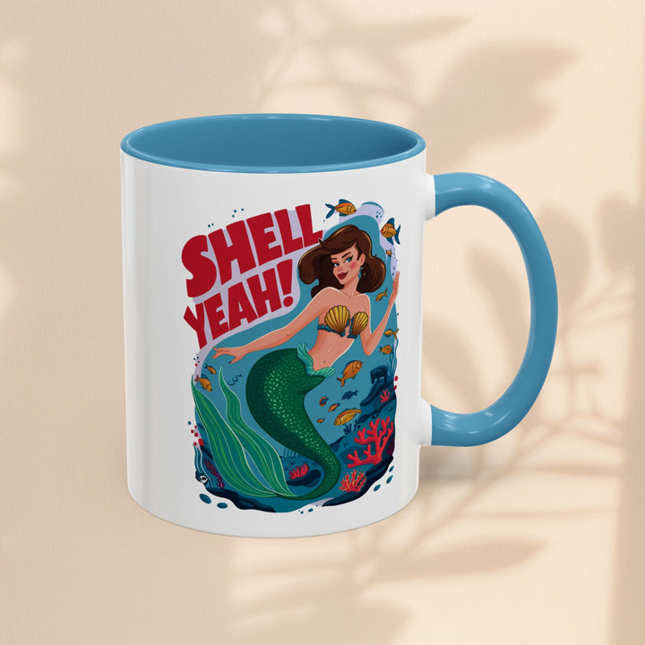 Accent Coffee Mug (11, 15oz) - Shell Yeah