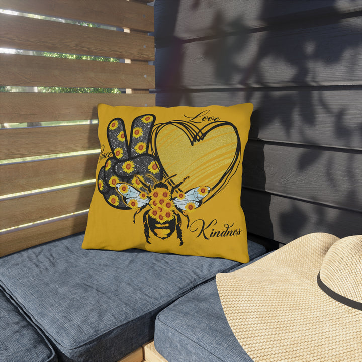 Outdoor Pillows - Peace, Love, Kindness