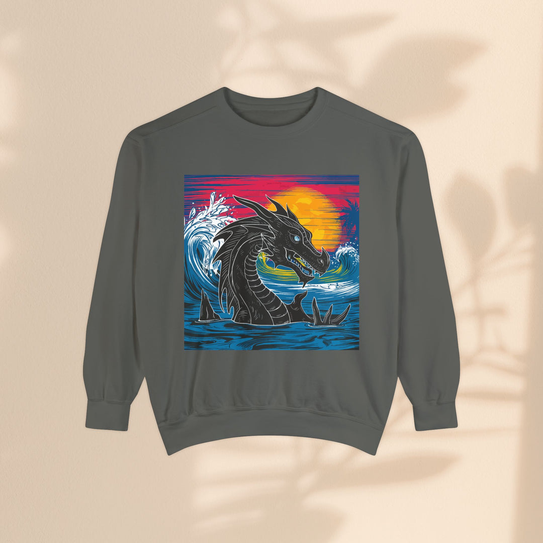 Unisex Garment-Dyed Sweatshirt - Conquering Dragon