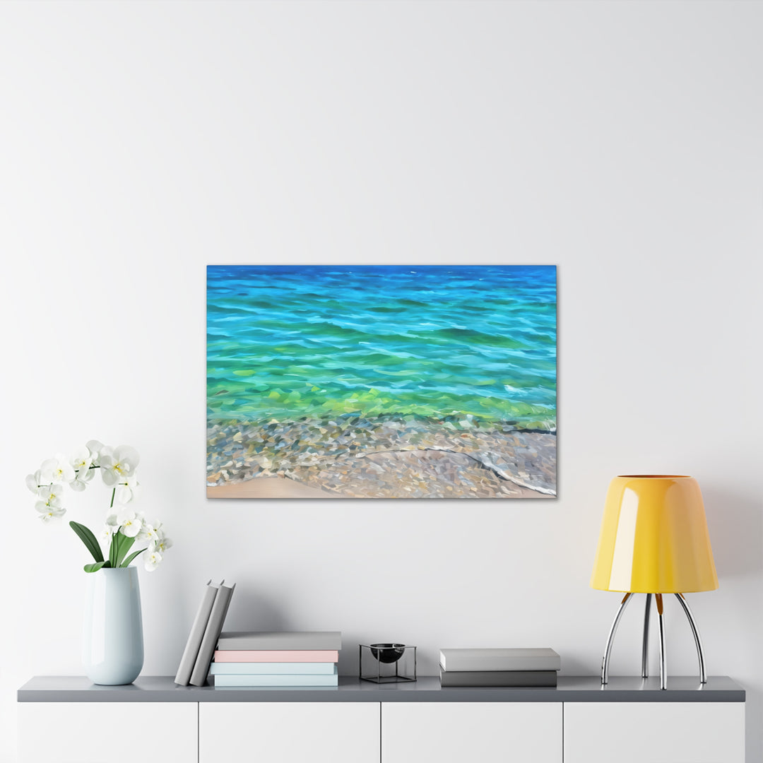 Coastal Serenity Seascape Canvas Art Print