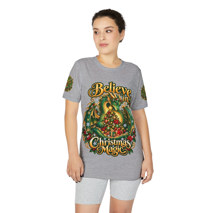 Christmas Dragon T-Shirt — "Believe in Christmas Magic" Holiday Tee