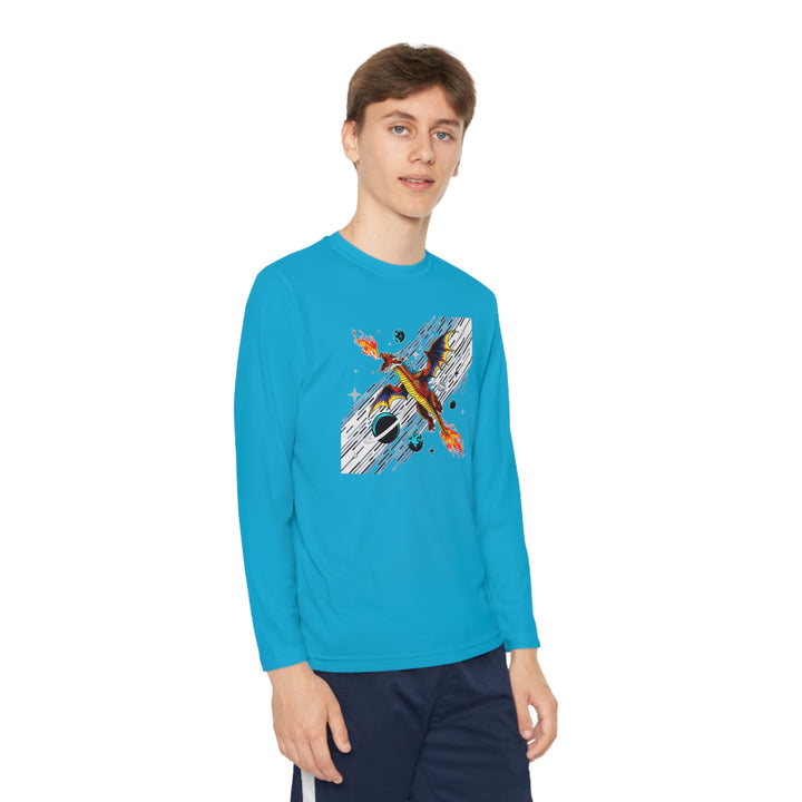 Youth Long Sleeve Competitor Tee - Galaxy Dragon