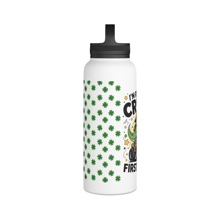 First Grade Dino-Themed Stainless Steel Water Bottle, Perfect for Kids, Back to School, First Grade, Eco-Friendly