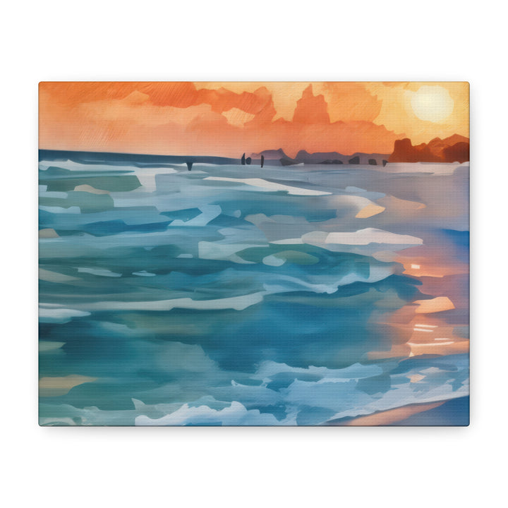 Coastal Sunset Canvas Art – Ocean and Beach Wall Décor