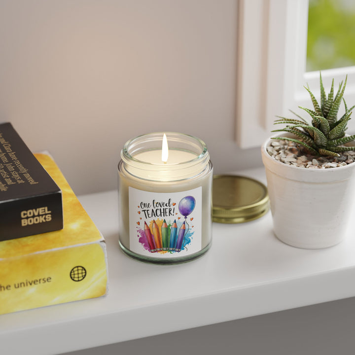 Scented Coconut Apricot Candles (4oz, 9oz) - One Loved Teacher