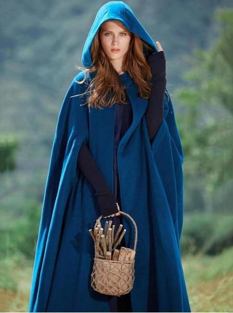 Women’s Hooded Tie-Front Shawl – Cozy Fashion Cape
