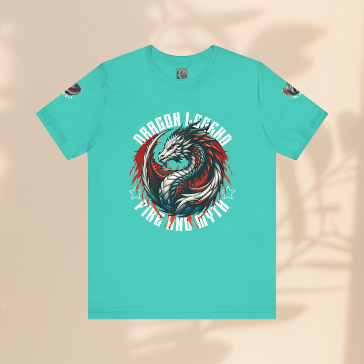 Unisex Jersey Short Sleeve Tee - Dragon Legend Fire and Myth