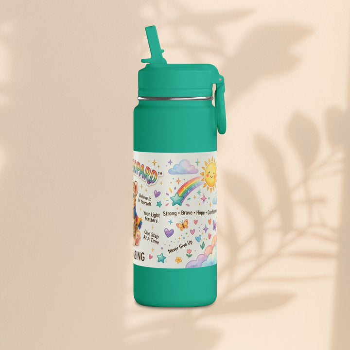 Lucky Leopard Kids Water Bottle | Brave Buddies™