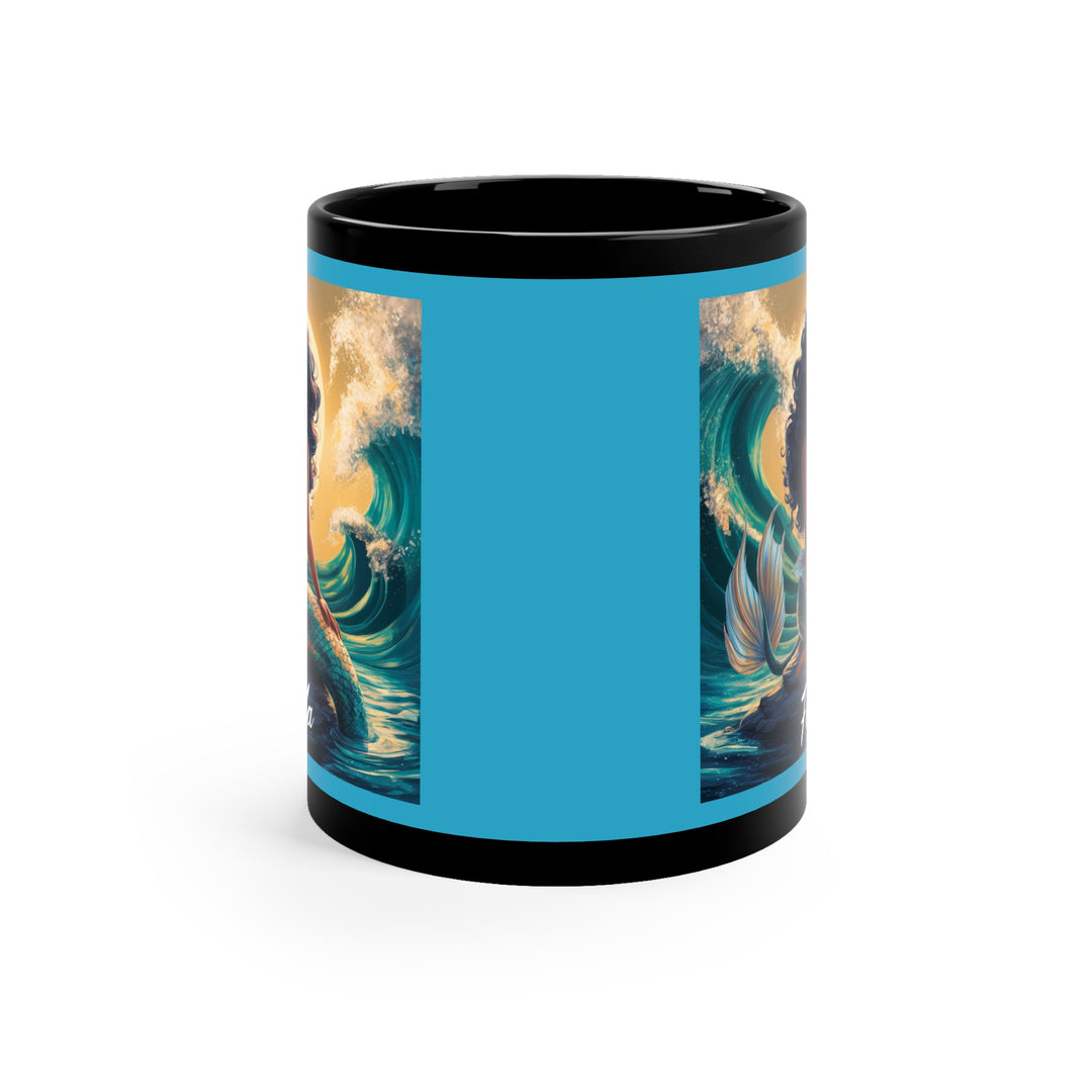 Black Coffee Mug, 11oz - Florida Mermaid