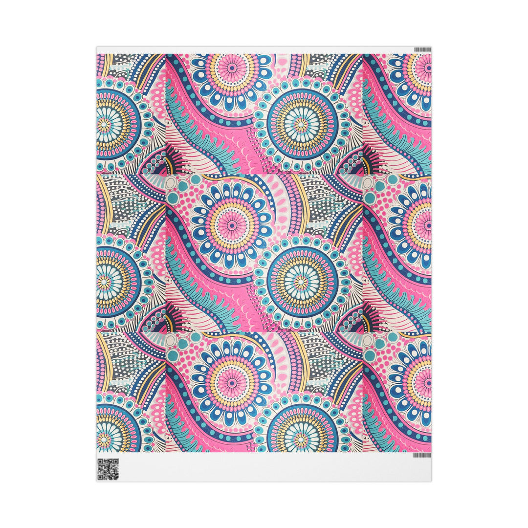 Vibrant Bohemian Wrapping Paper, Colorful Gift Wrap, Party Supplies, Eco-Friendly Wrapping, Unique Gift Presentation