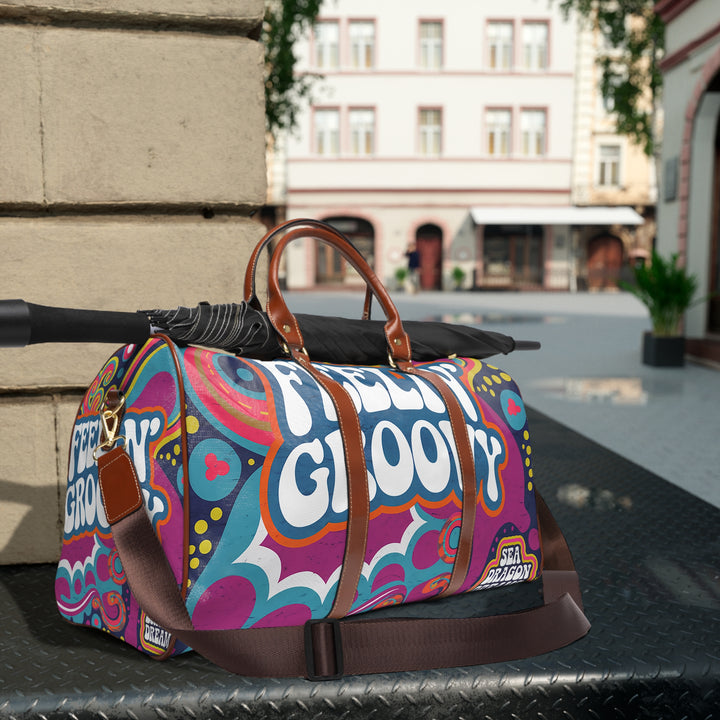 Waterproof Travel Bag - 'Feelin' Groovy' Weekender for Adventurers