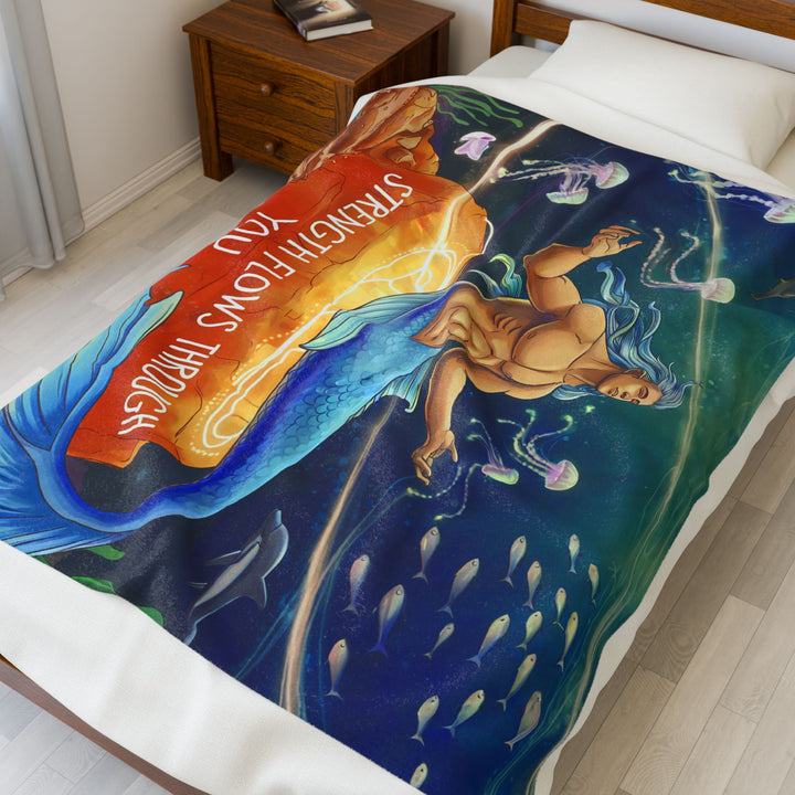 Merman Velveteen Plush Blanket