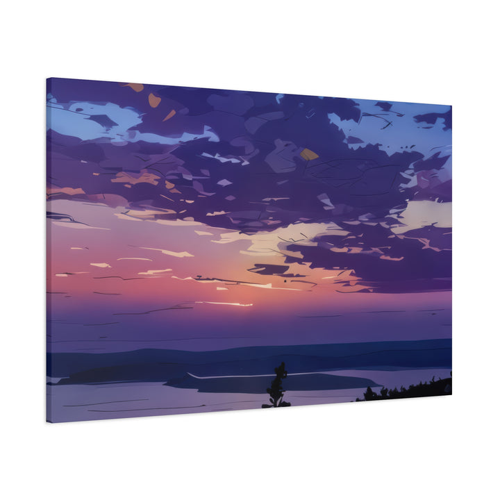 Elegant Sunset Canvas Print for Bedroom and Living Room