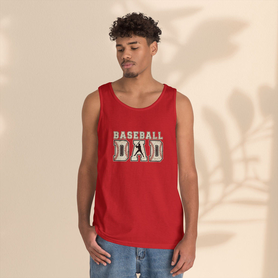 Baseball Dad Unisex Heavy Cotton Tank Top - Perfect for Summer BBQs and Game Days