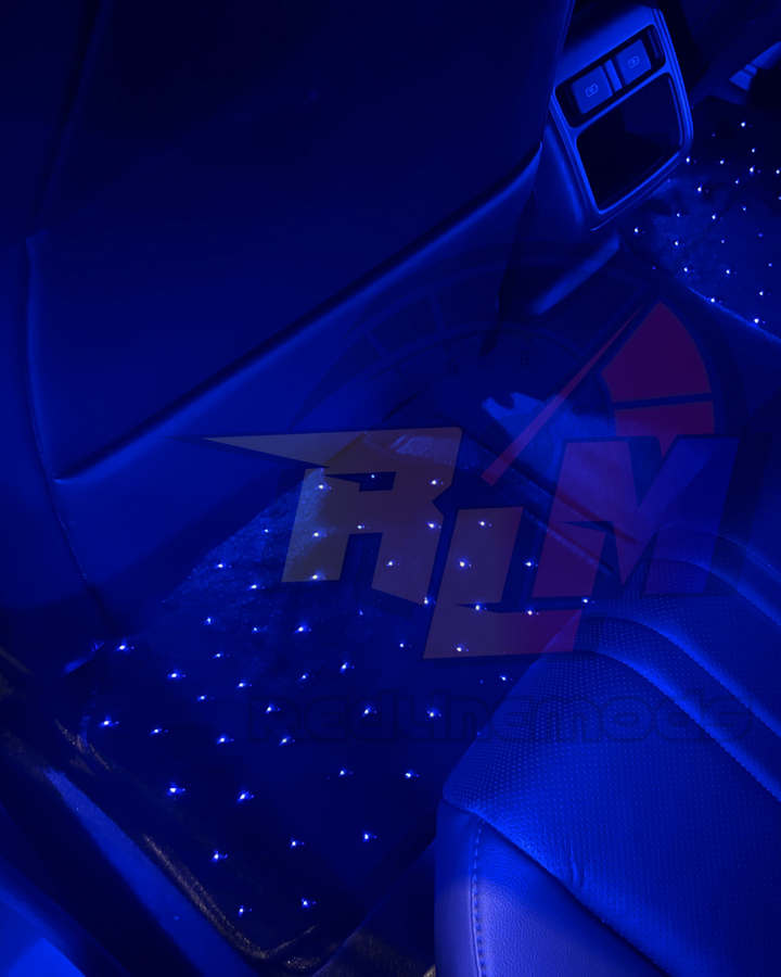 Starlight Fiber Optic Car Floor Mats | LED Galaxy Floor Mat Set