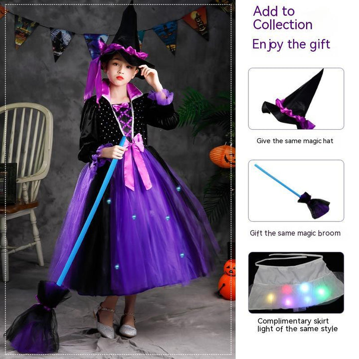 Girls’ Light-Up Halloween Costume Dress – Luminous Party Outfit