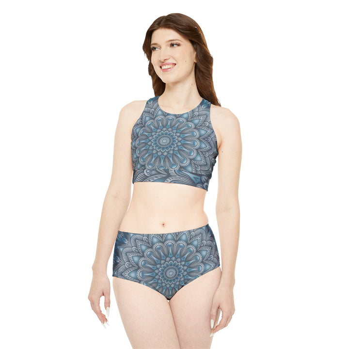 Two-piece Swimsuit  - Blue Mandala