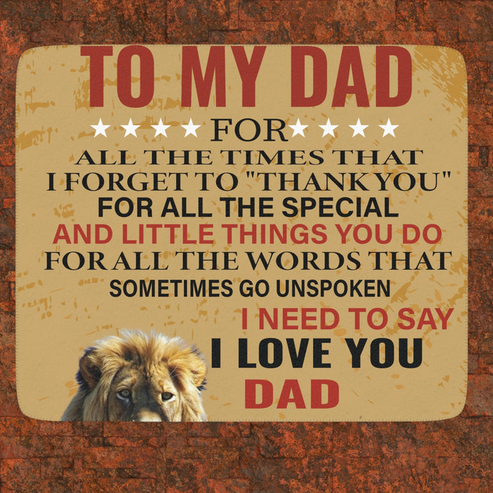 Sherpa Blanket - Love To My Dad