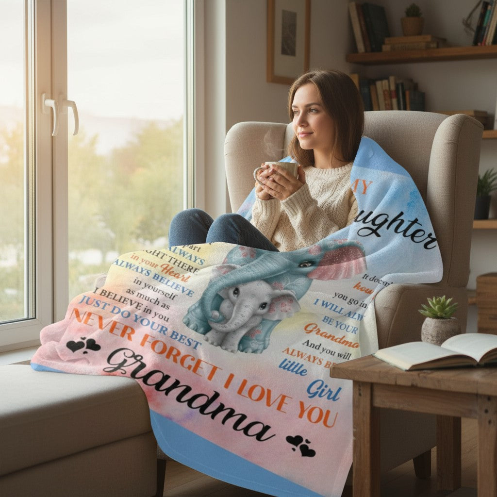 Hooded Blanket - To My Granddaughter from Grandma