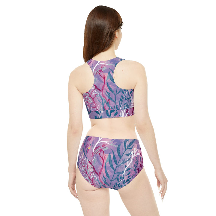 Two-piece Swimsuit - Purple Seaweed