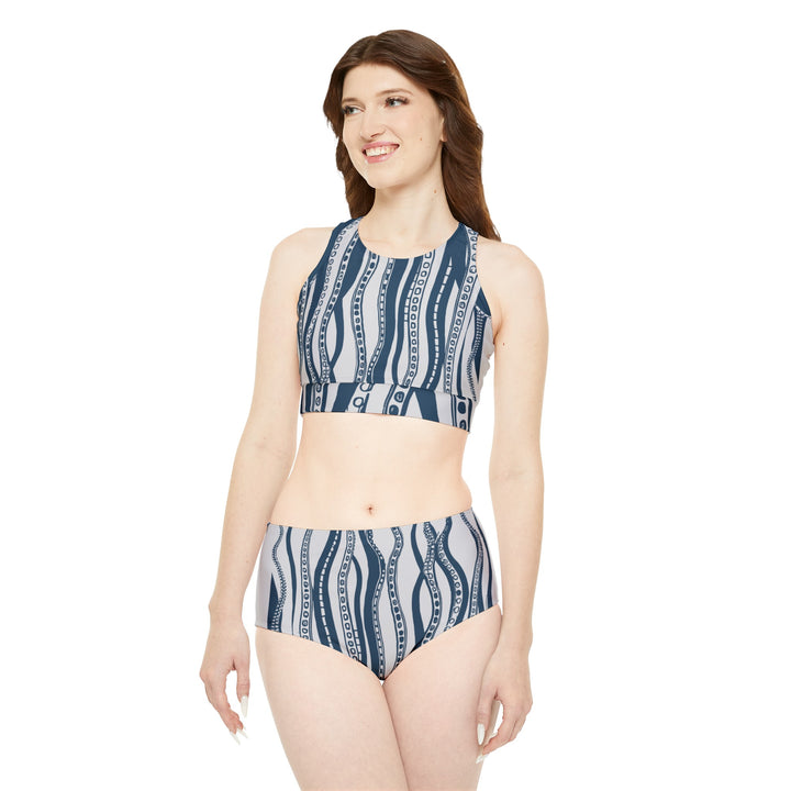 Two-piece Swimsuit Set - Downward Octopus