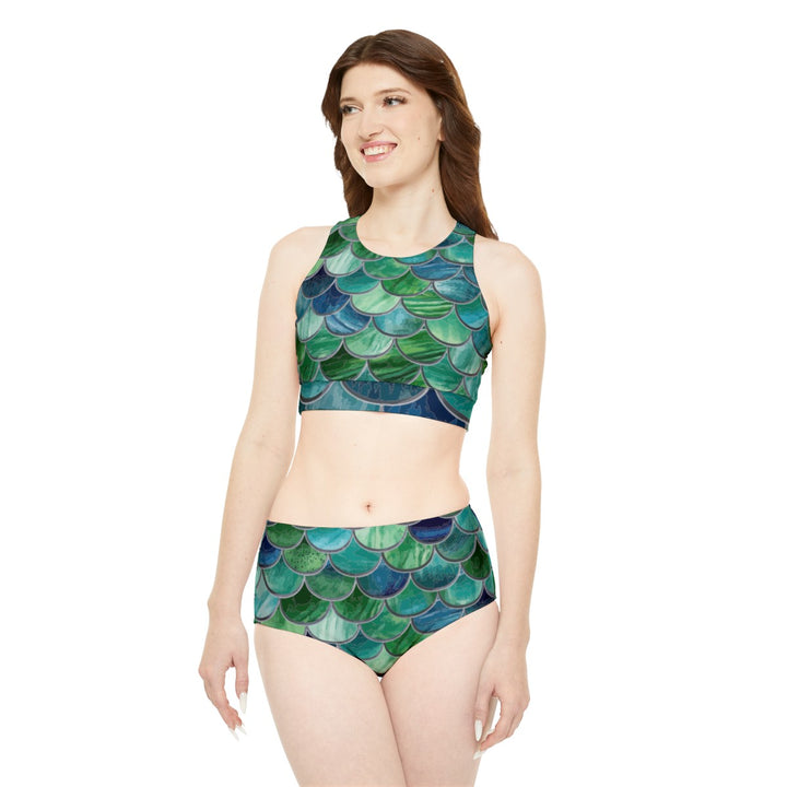 Two-Piece Swimsuit - Tile Mermaid Scales