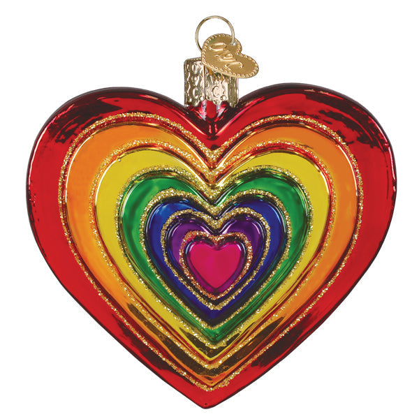 Rainbow Heart Christmas Ornament – Love and Pride Gift