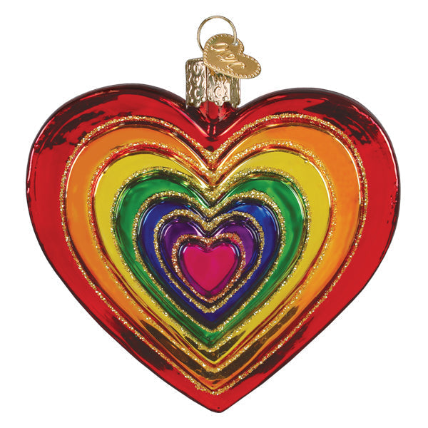Rainbow Heart Christmas Ornament – Love and Pride Gift