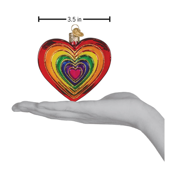 Rainbow Heart Christmas Ornament – Love and Pride Gift
