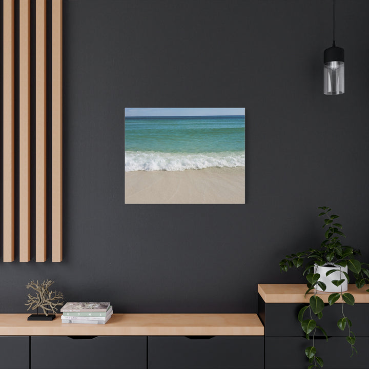 Beach Waves Matte Canvas Print – 1.25-Inch Stretched Seascape