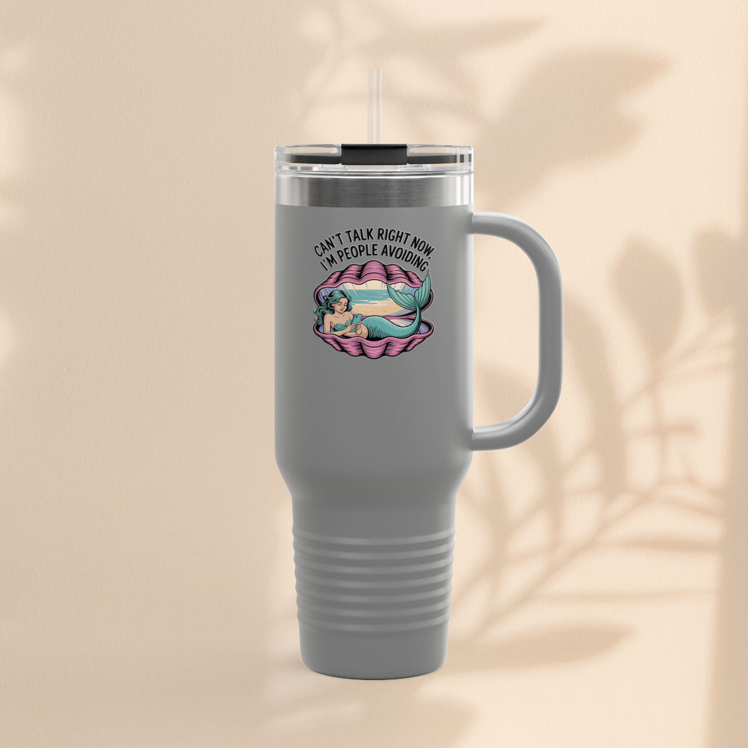Fun Insulated Travel Mug for Introverts, 40oz People Avoiding Tumbler