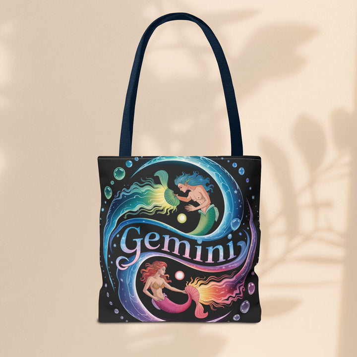 Gemini Zodiac Tote Bag - Colorful Astrology Bag, Gift for Astrology Lovers, AOP Tote for Geminis, Horoscope Design, Birthday Gift