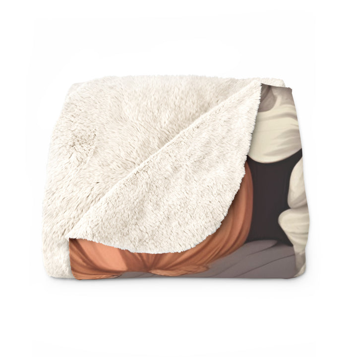 Floral Fragrance Sherpa Fleece Blanket – Cozy Flower Throw for Home & Gifts
