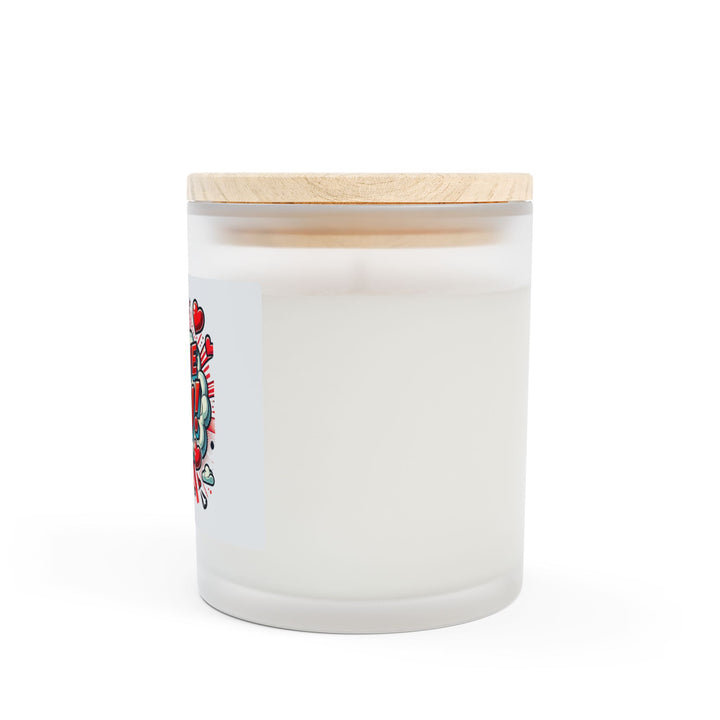 Frosted Glass Candle, 11oz - I Love You