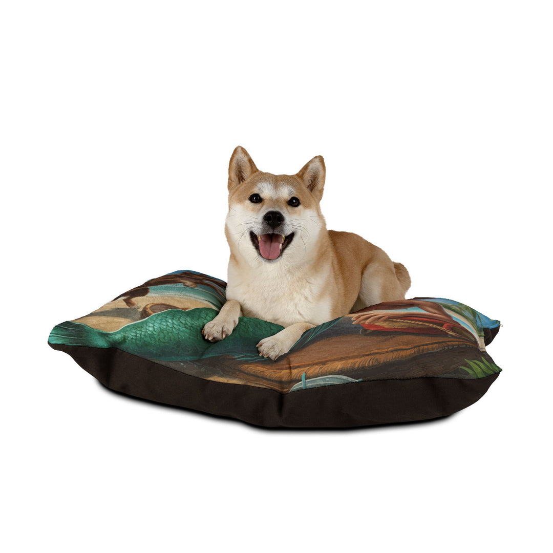 Merman Playing Ball With His Dog Pet Bed