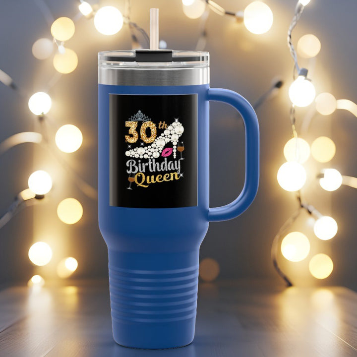 30th Birthday Queen Insulated Travel Mug | 40oz Tumbler for Celebrations, Gifts, and Parties | Stylish Drinkware for Her | Birthday [...]