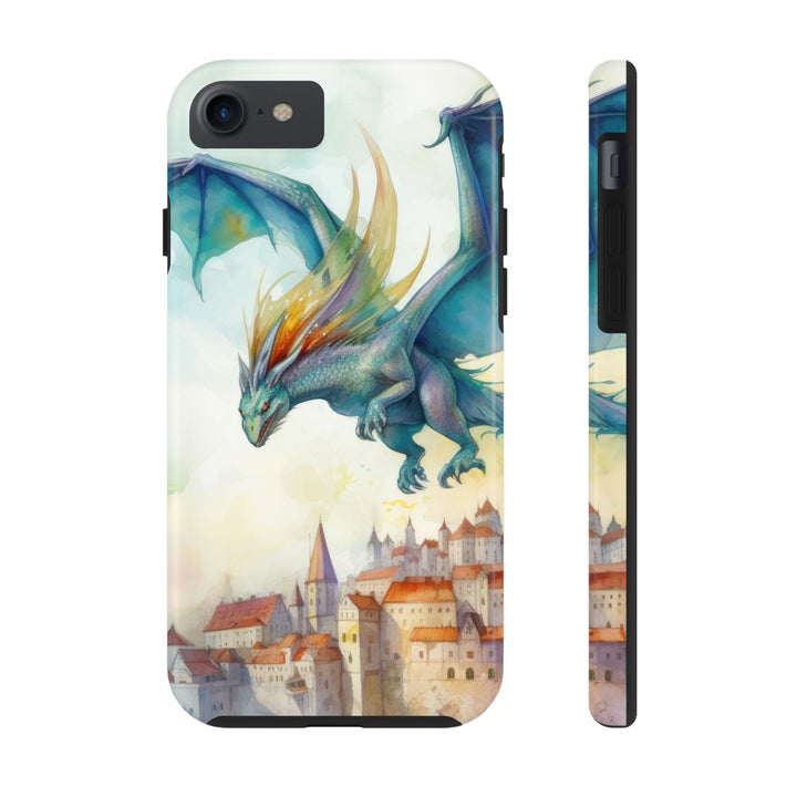 Tough Phone Cases - Dragon Over City