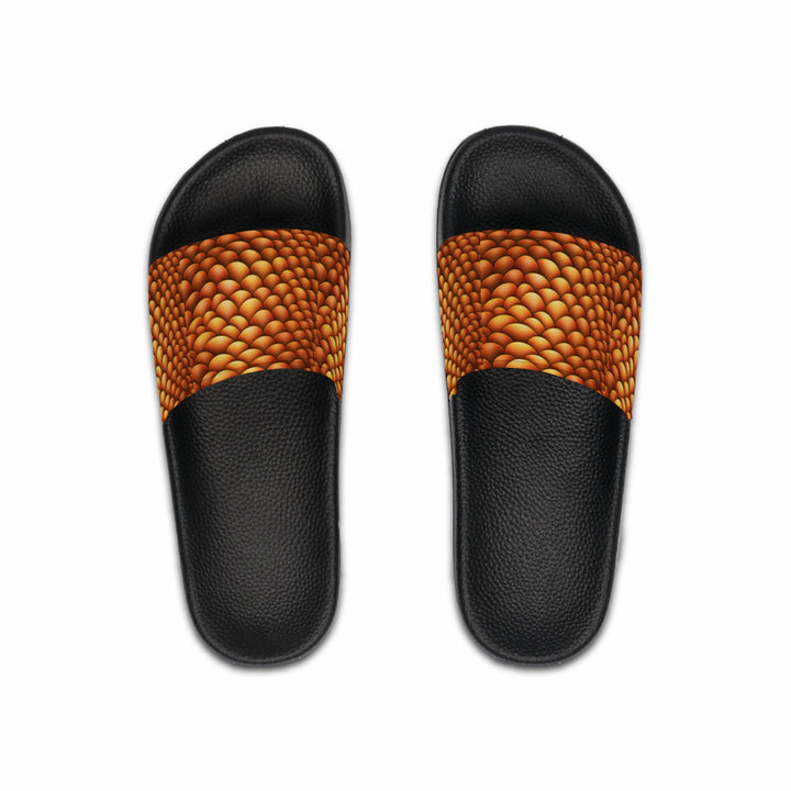 Men's Slide Sandals - Golden Dragon Scales