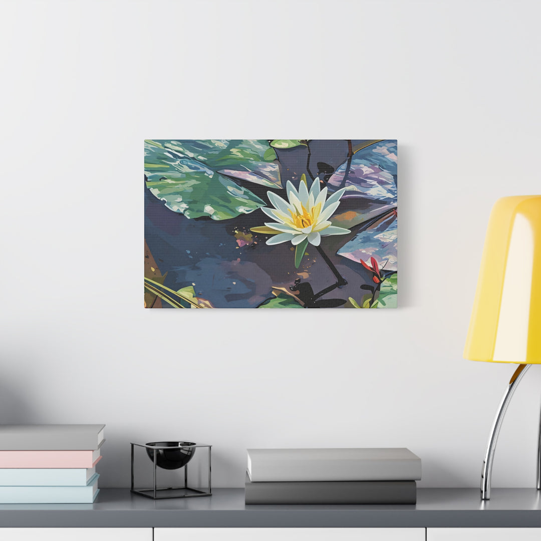 Water Lily Canvas Art Print – Nature Wall Décor