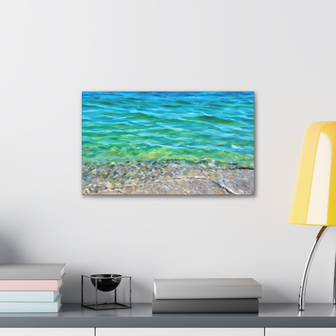 Coastal Serenity Seascape Canvas Art Print