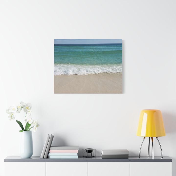 Beach Waves Matte Canvas Print – 1.25-Inch Stretched Seascape