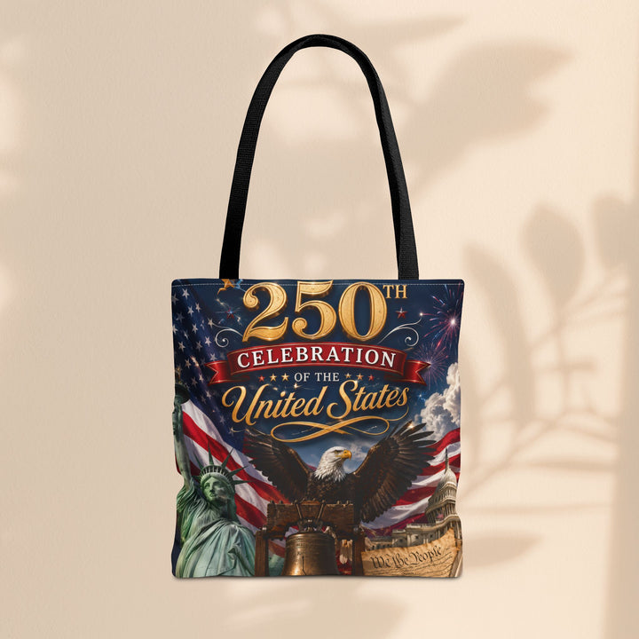 Patriotic American Flag & Eagle Tote Bag — 250th United States Celebration