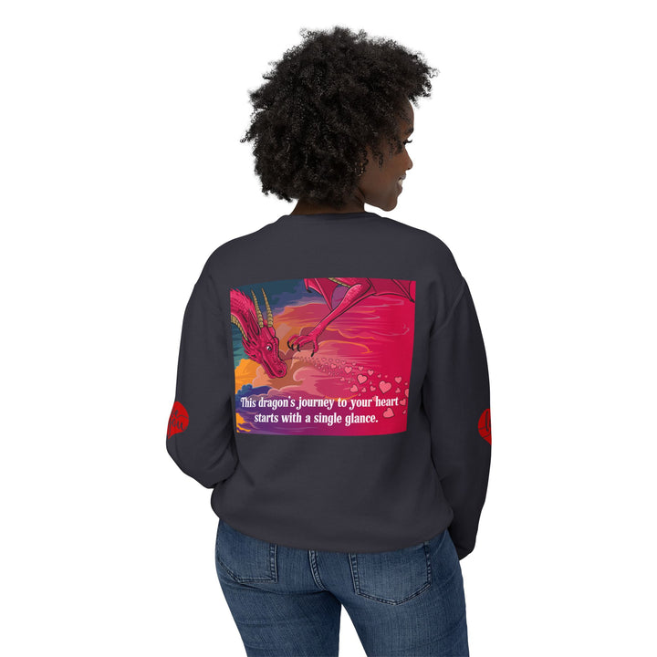 Unisex Lightweight Crewneck Sweatshirt - Journey to a Dragon's Heart